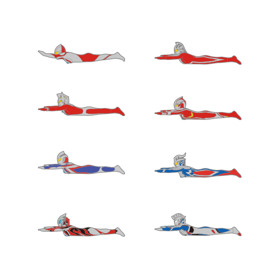 空飛ぶウルトラヒーローピンズコレクション 全8種コンプリートセット 45426 《ウルトラマンSHOP限定》