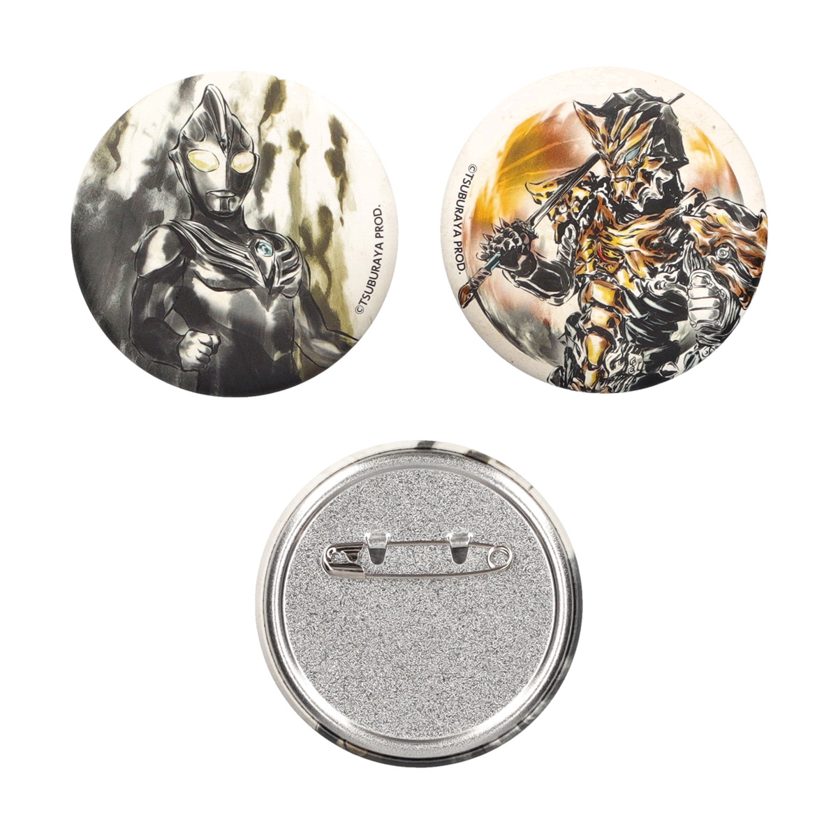 ウルトラマン マット缶バッジコレクション (水墨画風アート) 全12種