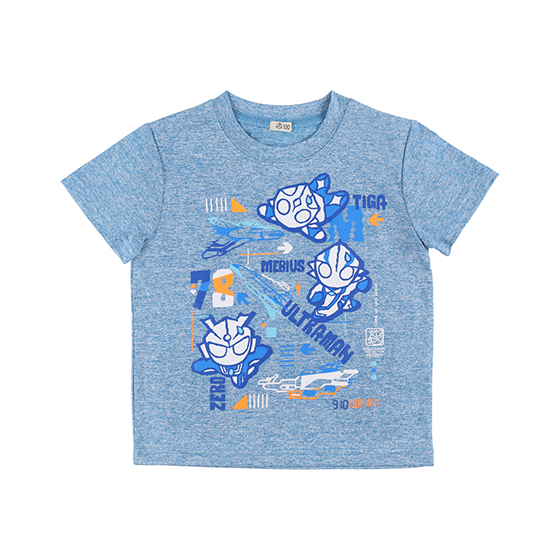 M78ウルトラマン 吸水速乾Tシャツ メカコレクション 杢ブルー 47887 《ウルトラマンSHOP限定》