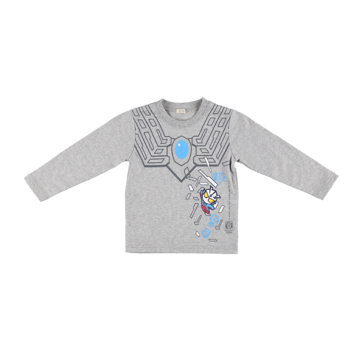 M78ウルトラマン 長袖 なりきりTシャツ ウルトラマンゼロ 杢グレー  