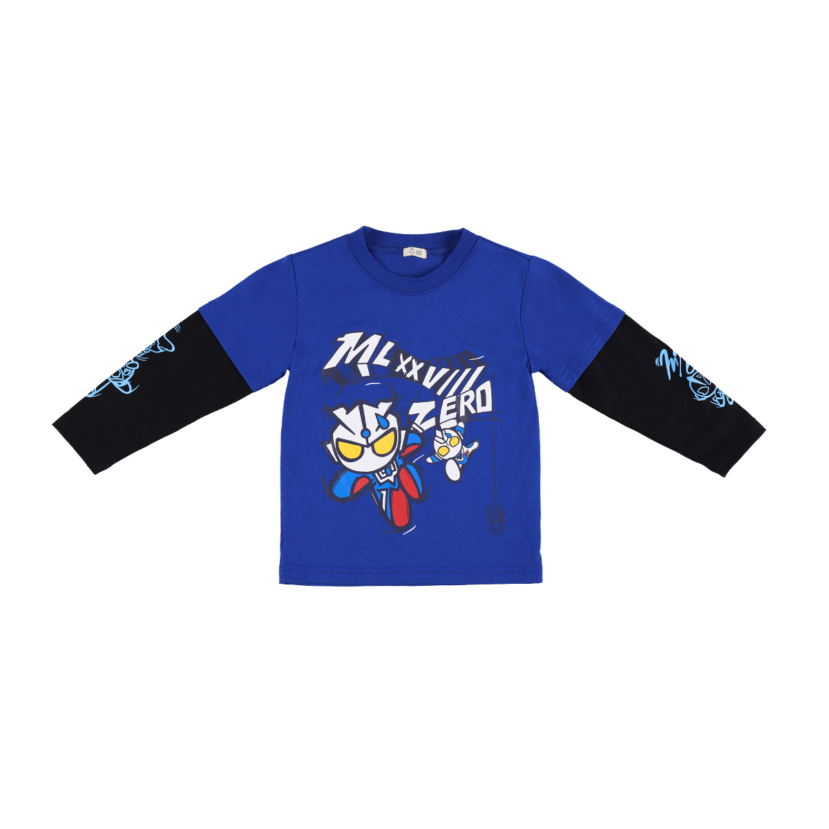 M78ウルトラマン レイヤード 長袖Tシャツ なかま ブルー 48456 