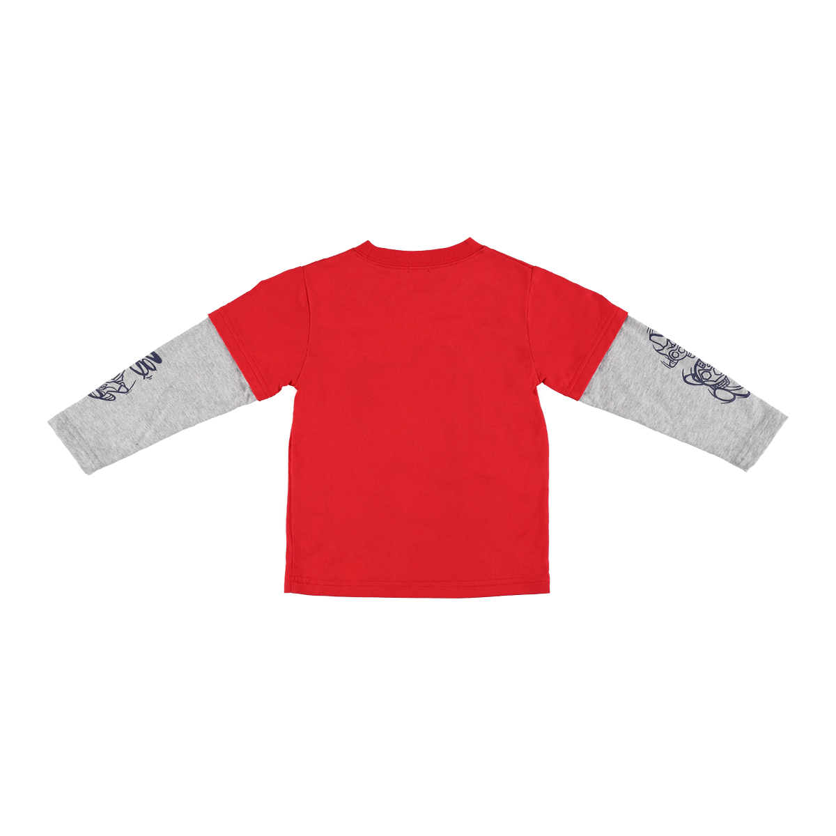 M78ウルトラマン レイヤード 長袖Tシャツ なかま レッド 48460 