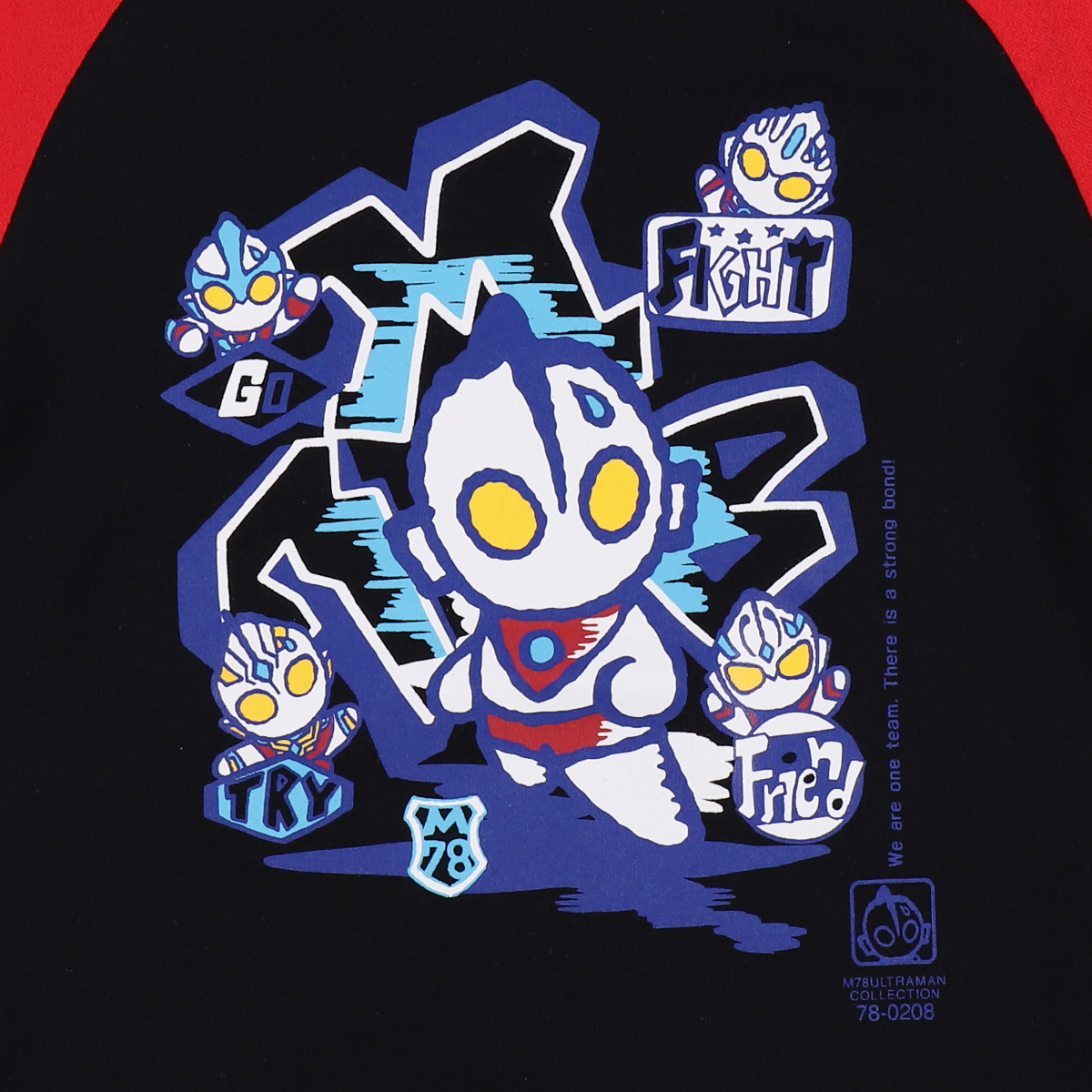 M78ウルトラマン ラグラン長袖Tシャツ M78 レッド 48464 