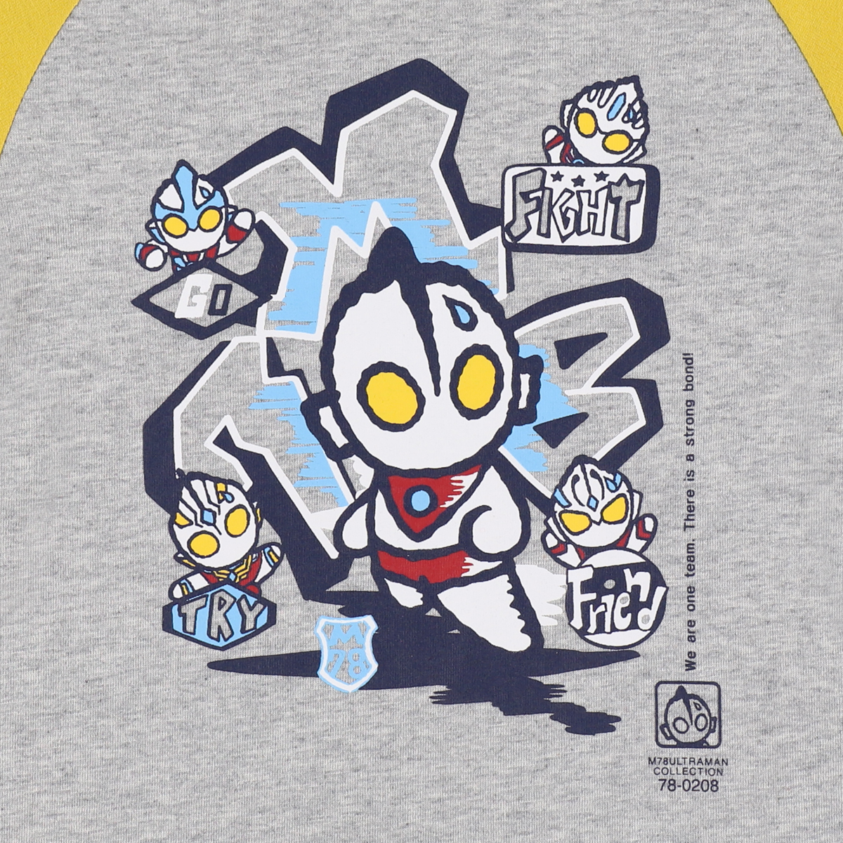 M78ウルトラマン ラグラン長袖Tシャツ M78 イエロー 48468 
