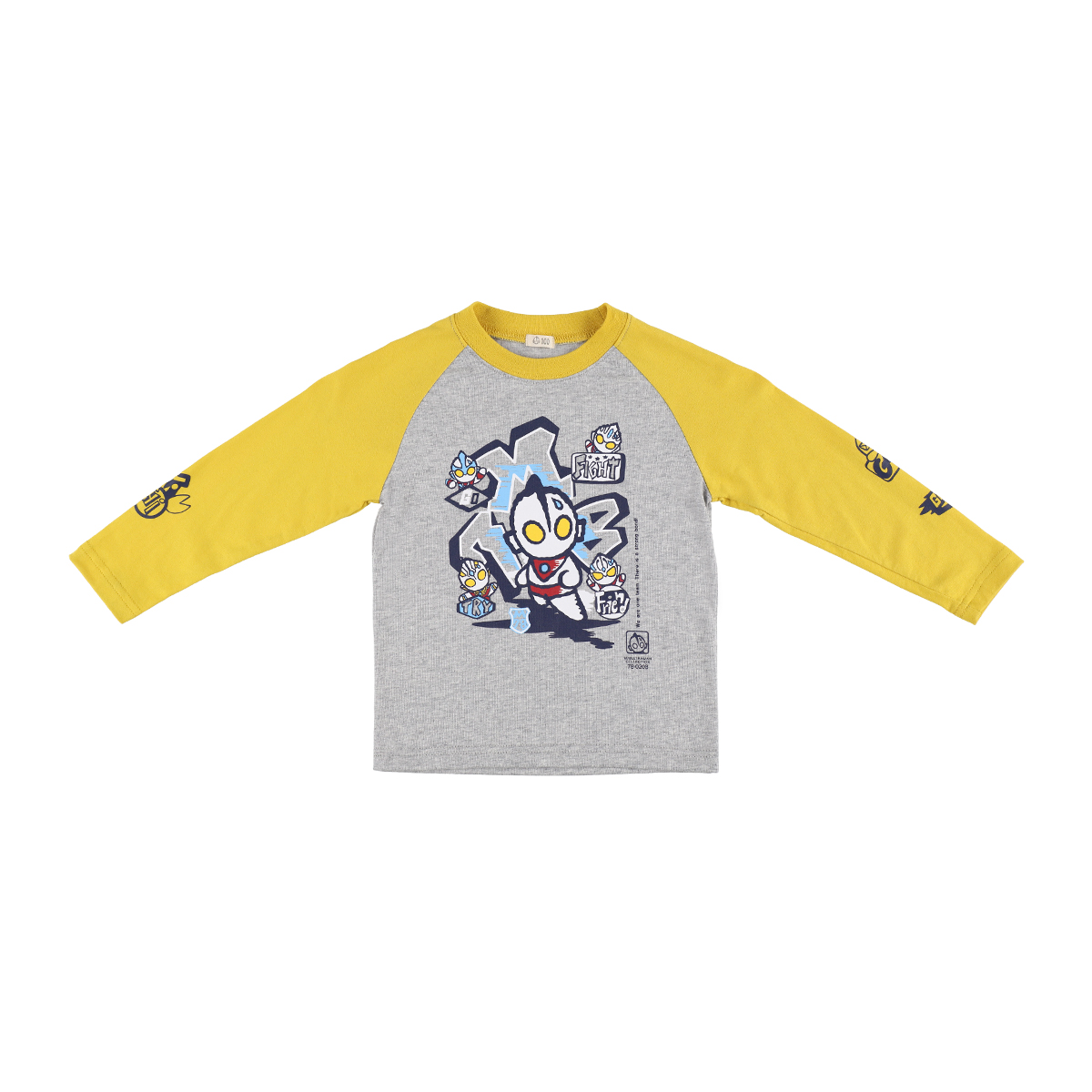 M78ウルトラマン ラグラン長袖Tシャツ M78 イエロー 48468 
