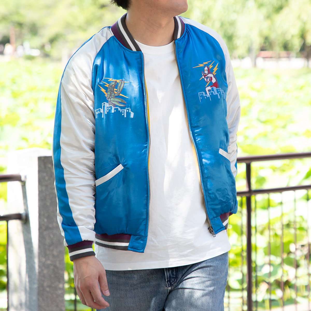 スカジャン ULTRAMAN SPACIUM BEAM M ～ XL 54077《ウルトラマンSHOP