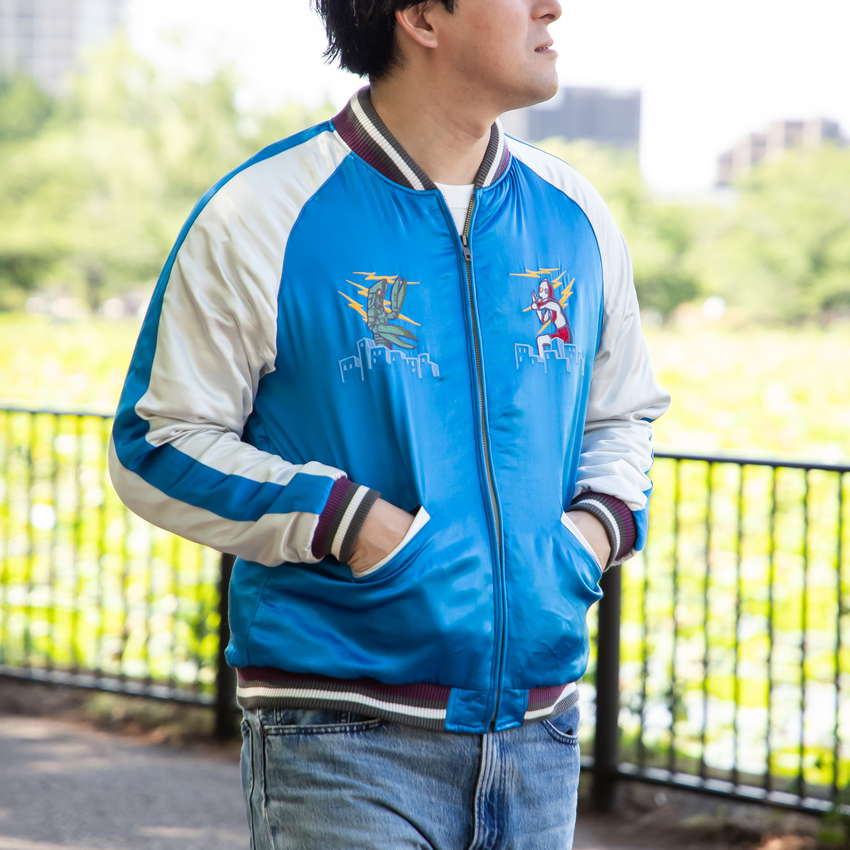 スカジャン ULTRAMAN SPACIUM BEAM M ～ XL 54077《ウルトラマンSHOP