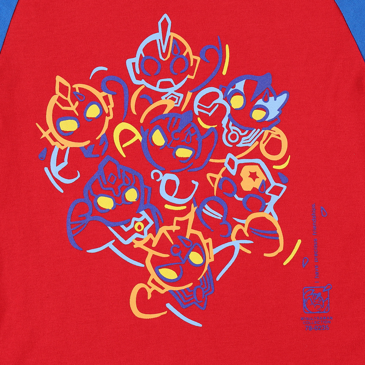 M78ウルトラマン ラグラン Tシャツ ヒーローズ ブルー 54229