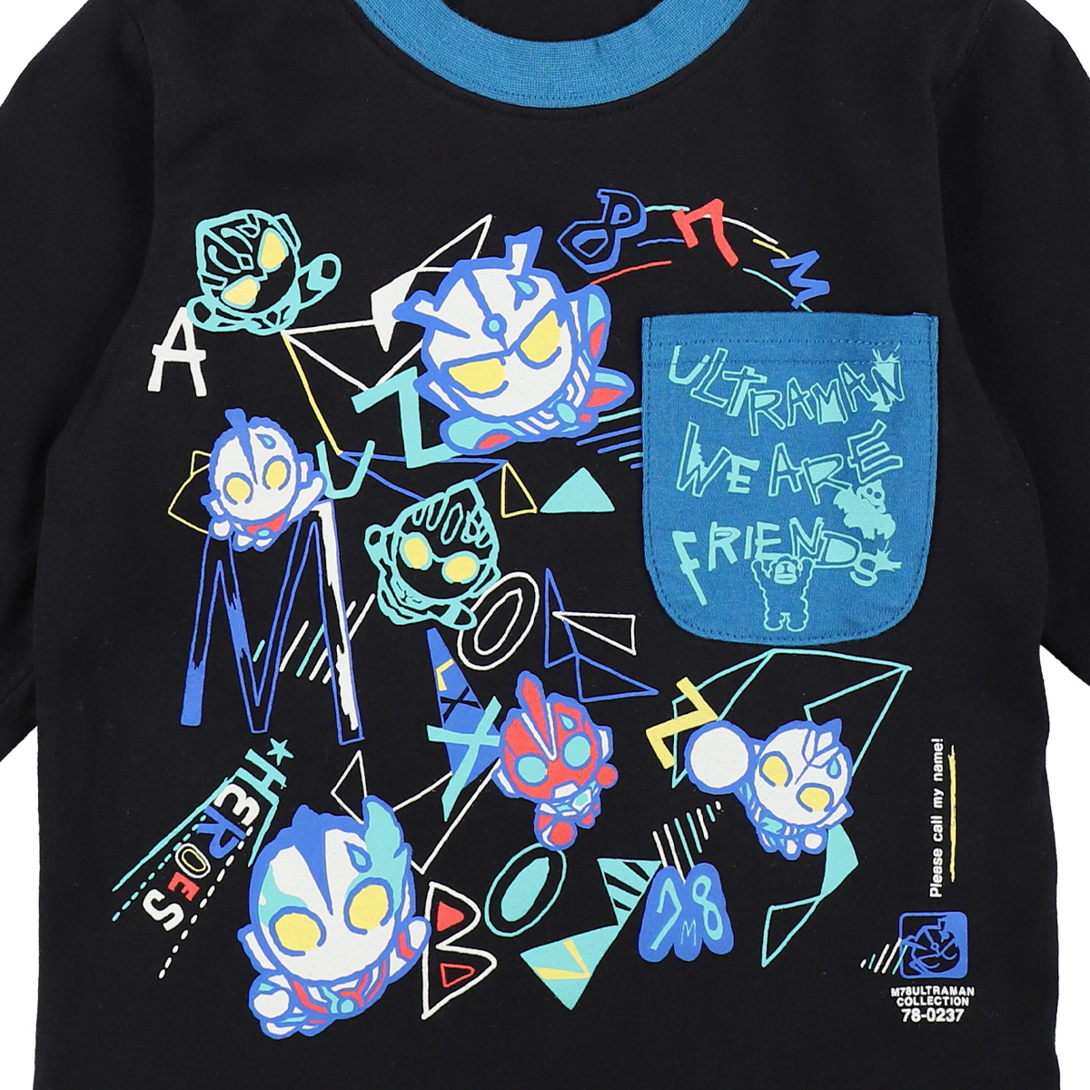 M78ウルトラマン 長袖Tシャツ フレンズ ブラック 55585 《ウルトラマン
